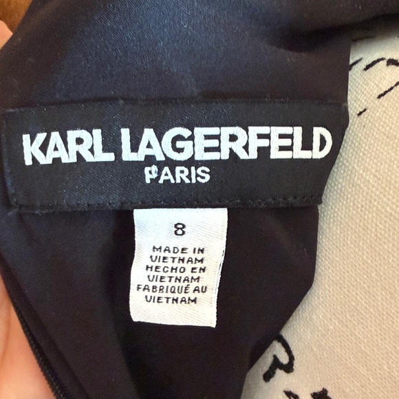 Karl Lagerfeld Monochrome Geometric Midi Dress - Picture 9 of 9